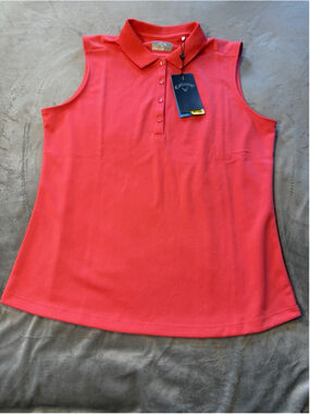 Callaway Women's Opti-Dri Sleeveless Golf Pop Pink Size Large